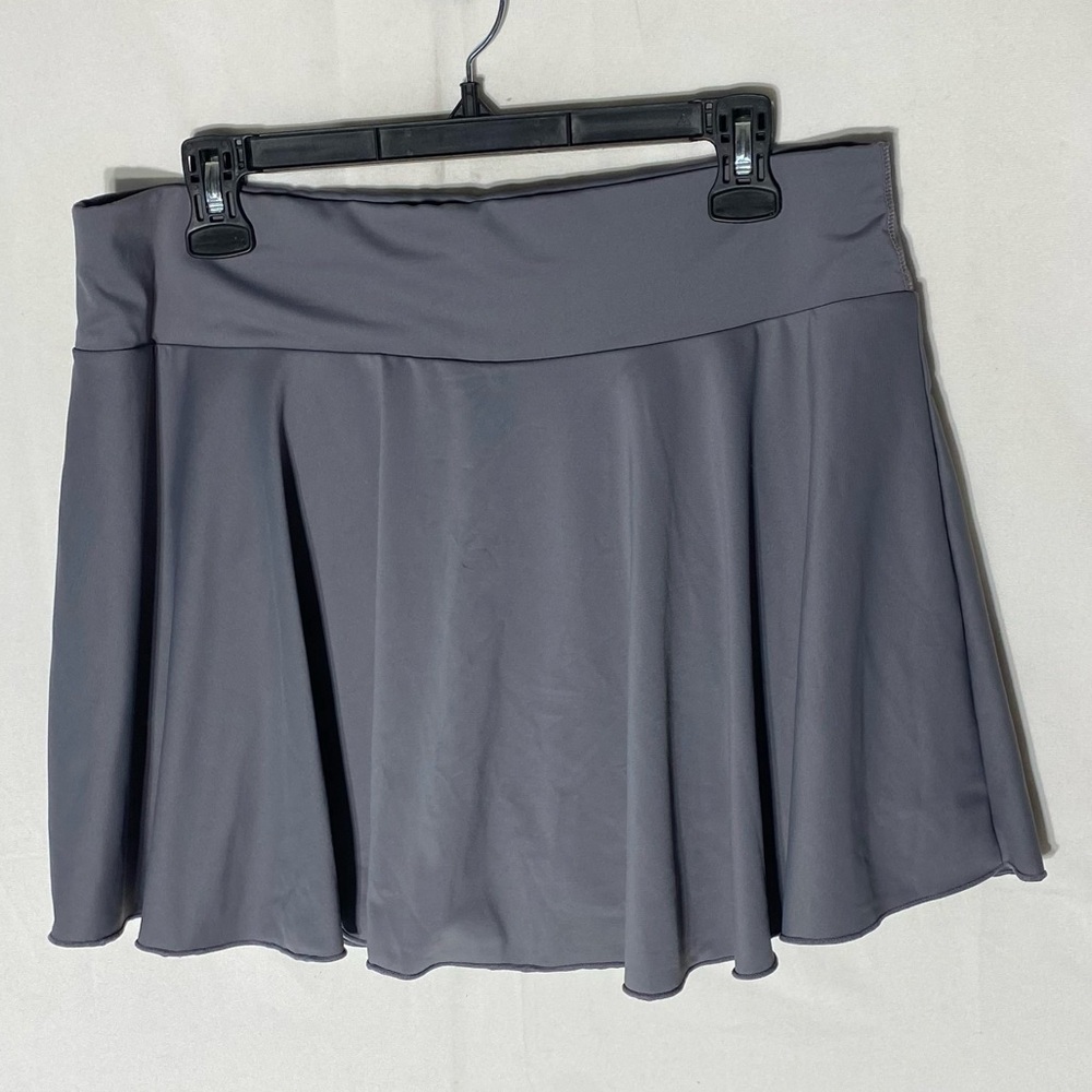 Grey Stretchy Activewear Mini Skirt Skort Shorts 2XL